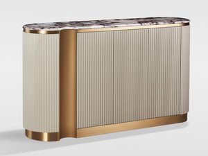 Miniaturka 1 - Komoda z metalowymi frontami w stylu glamour