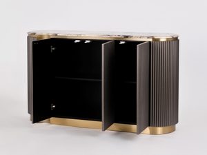 Miniaturka 2 - Komoda RTV z marmurowym blatem w luksusowym wykończeniu