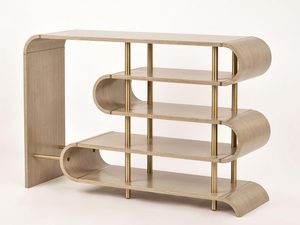 Miniaturka 1 - Nowoczesna konsola o geometrycznym designie w kolorze szarym