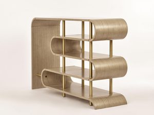 Miniaturka 2 - Elegancka komoda z zaokrąglonymi półkami w stylu nowoczesnym