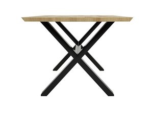 Miniaturka 3 - Stół dębowy z podwójną nogą krzyżakową typu pająk zbliżenie