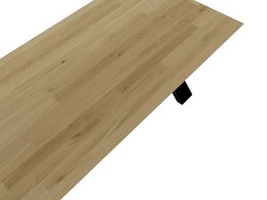 Miniaturka 4 - Blat dębowy stołu z nogami krzyżakowymi ujęcie z góry usłojenie