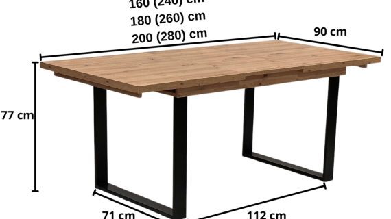 Miniaturka 6 - Stół Rozkładany Nowoczesny z Metalowymi Nóżkami – Metron