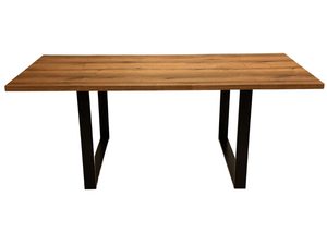 Miniaturka 2 - Dębowy stół loft z czarnymi nogami metalowymi widok frontalny