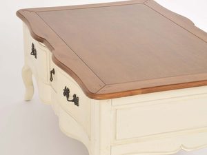 Miniaturka 4 - Stolik Kawowy Prowansalski z Blatem w Kolorze Miodowym i Kości Słoniowej – Verona