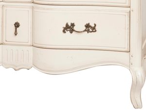 Miniaturka 2 - Drewniana komoda z dekoracyjnymi frontami w stylu prowansalskim kolor biały