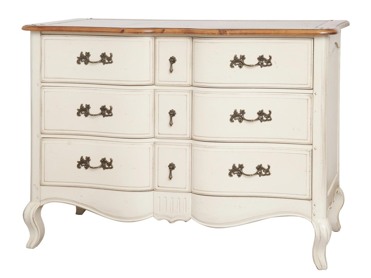 Komoda drewniana prowansalska z miodowym blatem – Verona