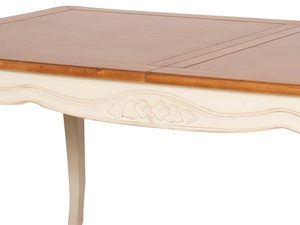 Miniaturka 2 - Drewniany stół z dekoracyjnymi nogami i ozdobnym blatem w stylu prowansalskim kolor naturalny