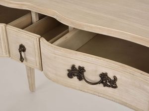 Miniaturka 10 - Toaletka prowansalska kremowa detal blatu zbliżenie