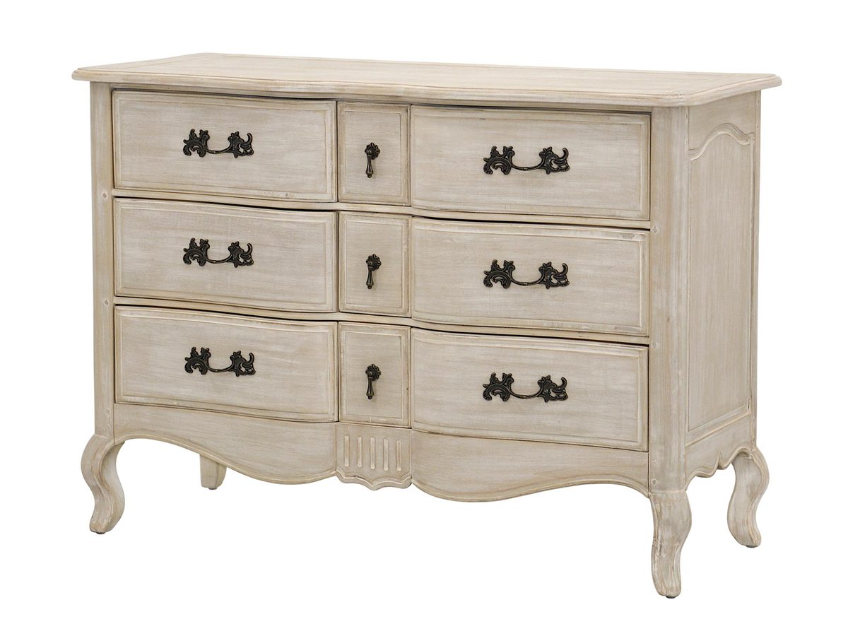 Jasnobeżowa Komoda Prowansalska z Giętymi Nogami – Laguna