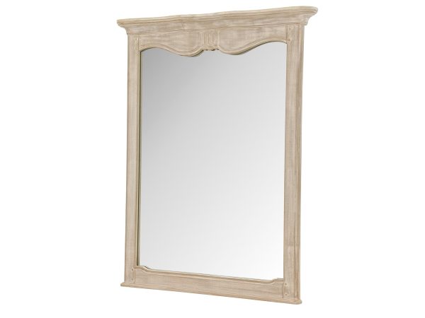 Lustro prowansalskie w jasnobeżowej ramie