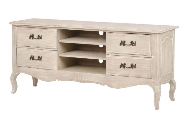 Komoda RTV w Jasnobeżowym Kolorze z Giętymi Nogami – Laguna