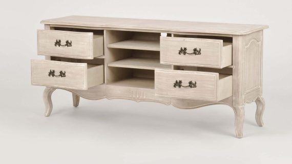 Miniaturka 1 - Komoda RTV w Jasnobeżowym Kolorze z Giętymi Nogami – Laguna