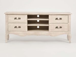 Miniaturka 2 - Prowansalska szafka pod telewizor kremowa gięte nóżki