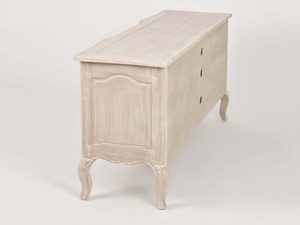 Miniaturka 5 - Szafka RTV francuska kremowa detal szuflady otwarty