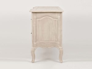 Miniaturka 6 - Prowansalska szafka RTV kremowa detal uchwytu zbliżenie