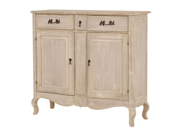 Komoda z Jasnobeżowego Drewna i Frezowaniami w Prowansalskim Stylu – Laguna