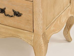 Miniaturka 12 - Komoda Drewniana z Giętymi Nógami i Metalowymi Uchwytem w Stylu Francuskim – Venezia Oak