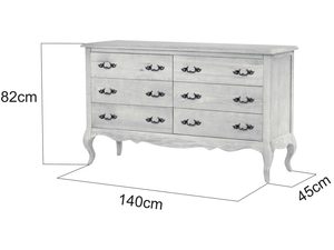 Miniaturka 18 - Komoda Drewniana z Giętymi Nógami i Metalowymi Uchwytem w Stylu Francuskim – Venezia Oak