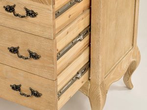 Miniaturka 8 - Komoda Drewniana z Giętymi Nógami i Metalowymi Uchwytem w Stylu Francuskim – Venezia Oak