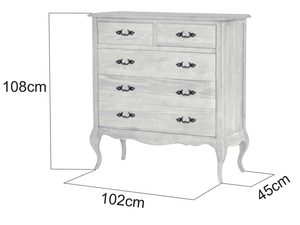 Miniaturka 16 - Komoda Francuska z Giętymi Nogami i Szczotkowaną Powierzchnią – Venezia Oak