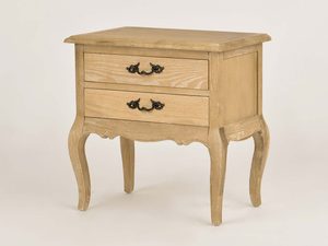 Miniaturka 1 - Szafka Nocna Francuska z Giętymi Nogami i Metalowymi Uchwytem – Venezia Oak