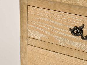 Miniaturka 11 - Szafka Nocna Francuska z Giętymi Nogami i Metalowymi Uchwytem – Venezia Oak