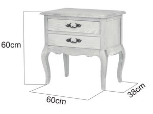 Miniaturka 17 - Szafka Nocna Francuska z Giętymi Nogami i Metalowymi Uchwytem – Venezia Oak