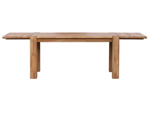 Miniaturka 1 - Rozkładany stół dębowy masywny z dwoma dostawkami widok frontalny