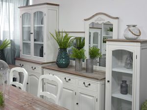 Miniaturka 1 - Szafka nocna prowansalska z delikatnym przetarciem – Sorrento White