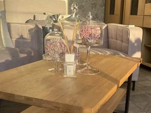 Miniaturka 6 - Ława dębowa loft z metalowymi nogami w aranżacji z dekoracjami