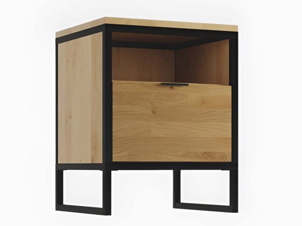 Stolik Nocny Drewniany z Ciemną Ramą – Kongo