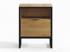 Miniaturka 1 - Stolik Nocny Drewniany z Ciemną Ramą – Kongo