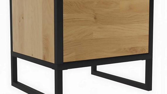 Miniaturka 2 - Stolik Nocny Drewniany z Ciemną Ramą – Kongo