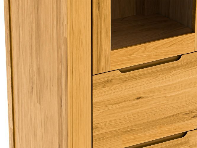 Witryna Dębowa Elegancka – Lunaro 75