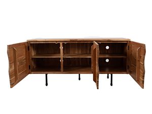 Miniaturka 3 - Komoda z naturalnego drewna na metalowych nogach w stylu industrialnym