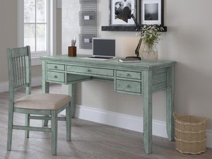 Miniaturka 3 - Biurko w stylu rustykalnym z toczonymi nogami i drewnianymi frontami