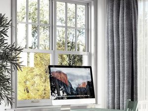 Miniaturka 4 - Biurko w stylu rustykalnym z drewnianymi nogami i szufladami