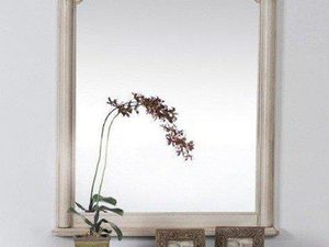 Miniaturka 3 - Lustro w drewnianej ramie w stylu prowansalskim kolor biały