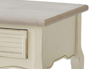Miniaturka 1 - Detal drewnianego blatu szafki w stylu prowansalskim kolor kremowy