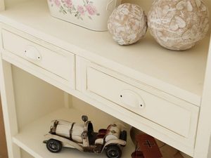 Miniaturka 3 - Eleganckie detale regału w kolorze kremowym