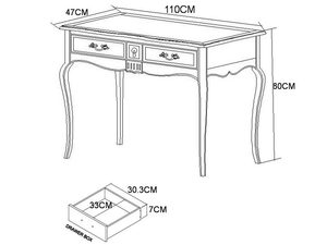 Miniaturka 7 - Rysunek techniczny z wymiarami drewnianej konsoli