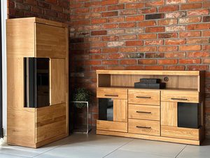 Miniaturka 5 - Komoda RTV z szerokim blatem i trzema szufladami