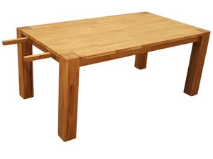 Miniaturka 2 - Stół dębowy masywny z drewnianymi nogami rozkładany perspektywa