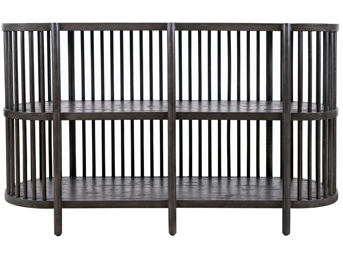 Ciemnobrązowa Komoda Boho z Pionowymi Szczebelkami z Akacji – Avola