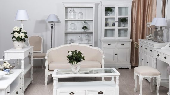 Eleganckie białe meble do salonu