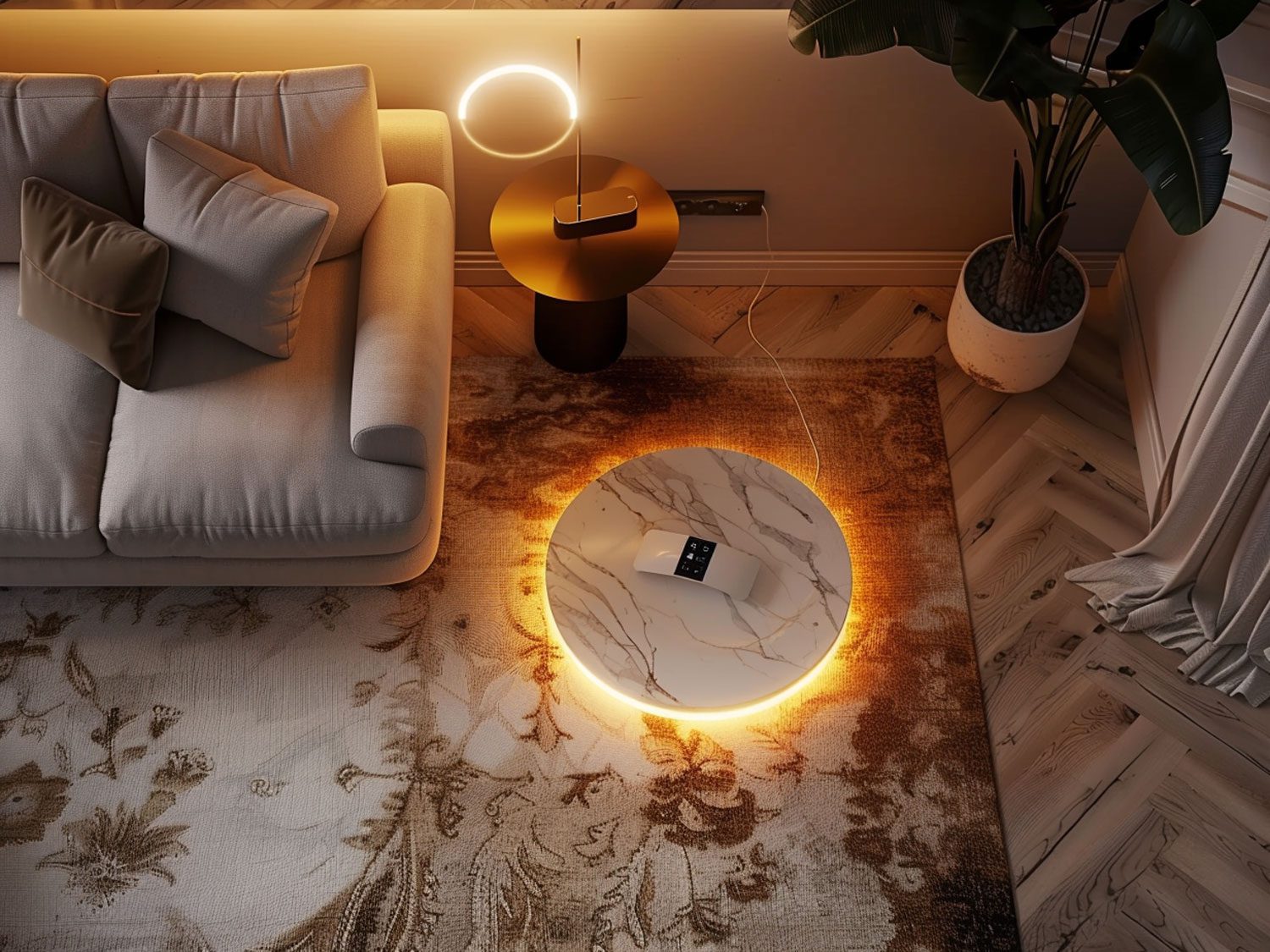 Nowoczesne oświetlenie LED do salonu w minimalistycznym stylu
