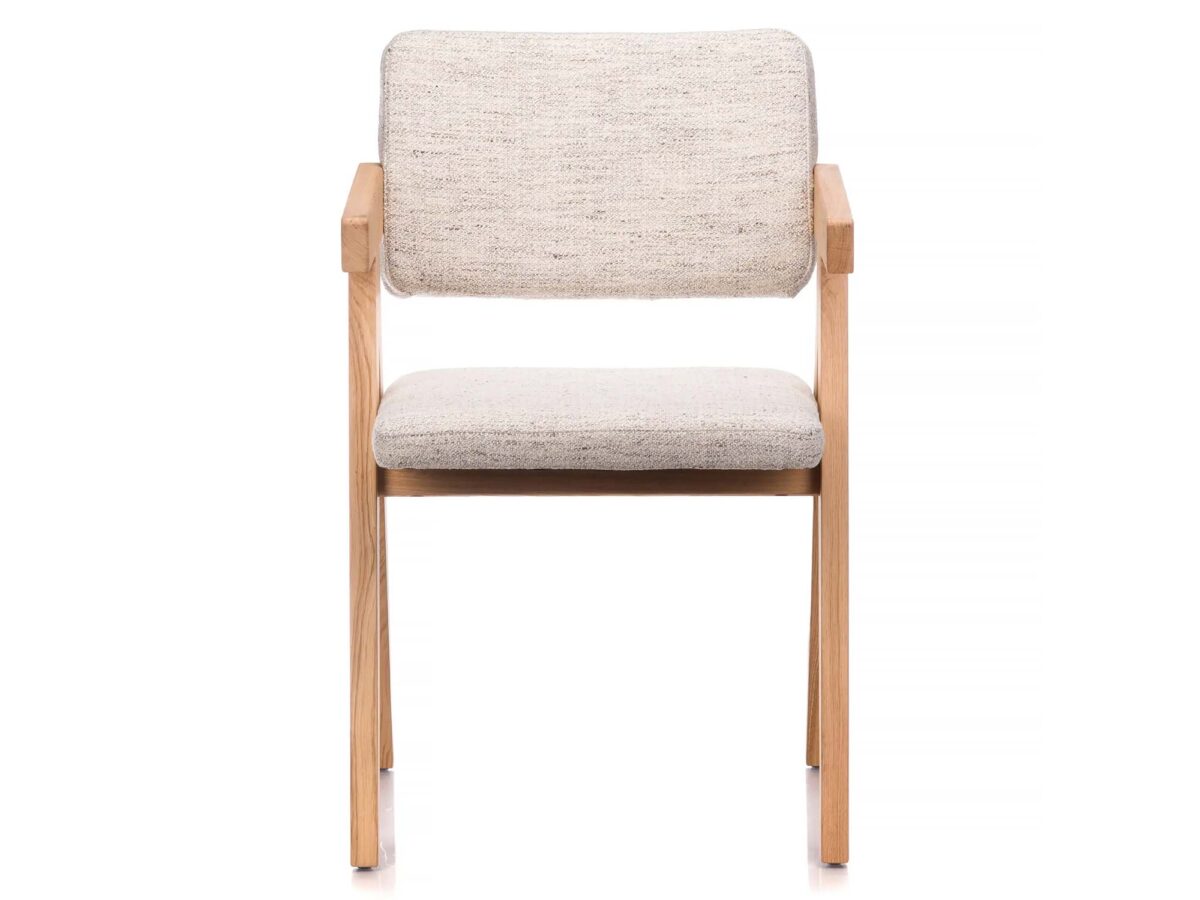 Dębowe krzesło tapicerowane ergonomiczne Tesla