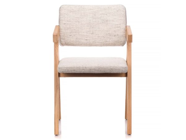 Dębowe krzesło tapicerowane ergonomiczne Tesla