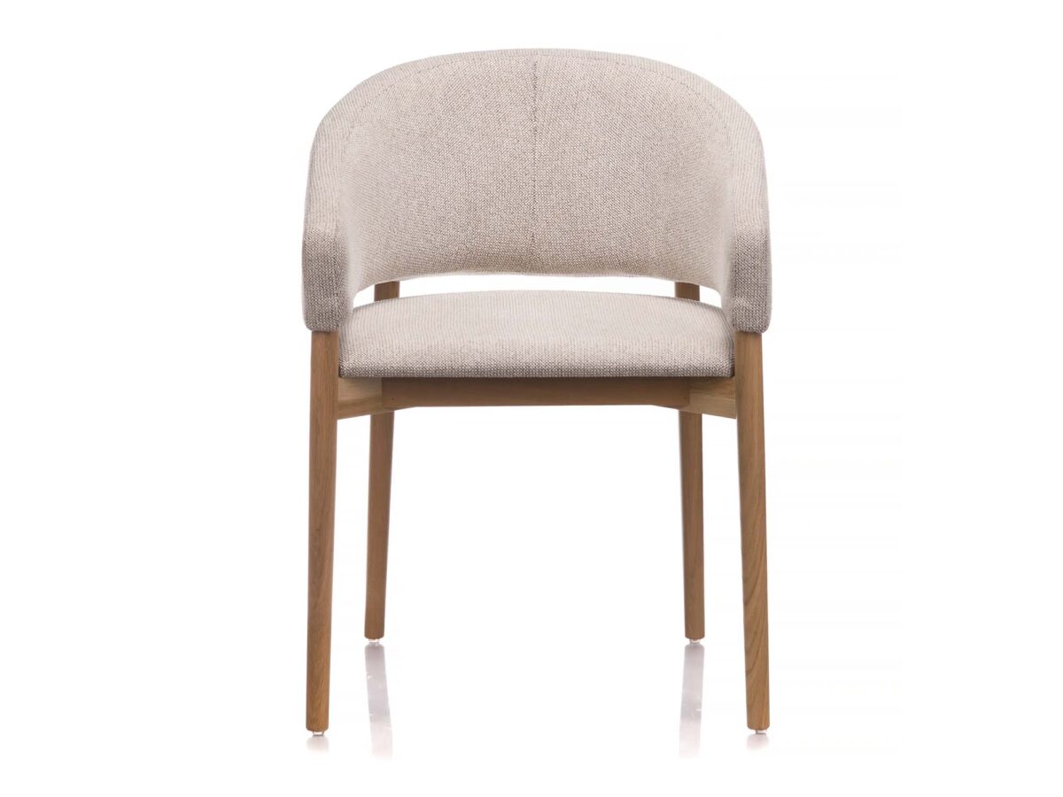 Skandynawskie krzesło tapicerowane dębowe Sabrina
